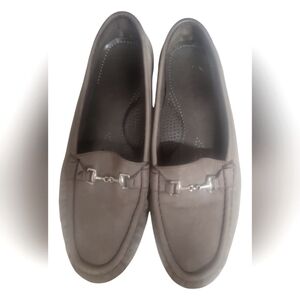 SAS Women's Metro Slip-on Casual Moccasin Style Gray Cushioned Loafers Sz 9